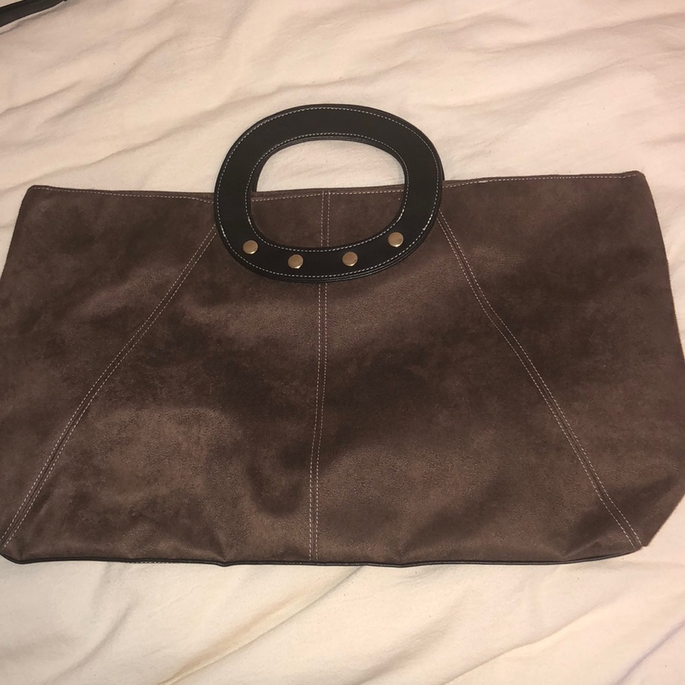 Borghese brown suede bag